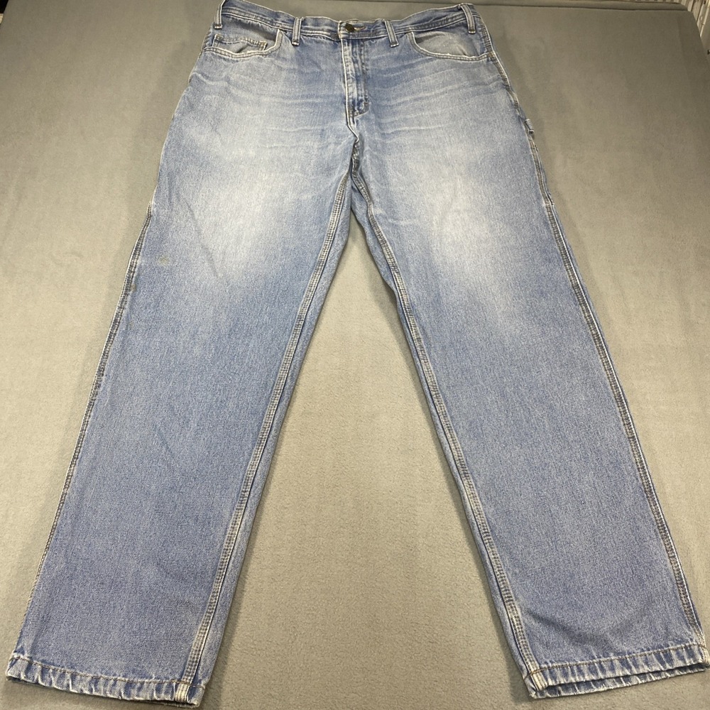 Berne Mens Jeans Utility Carpenter Medium Wash Blue‎ 38x32 Workwear